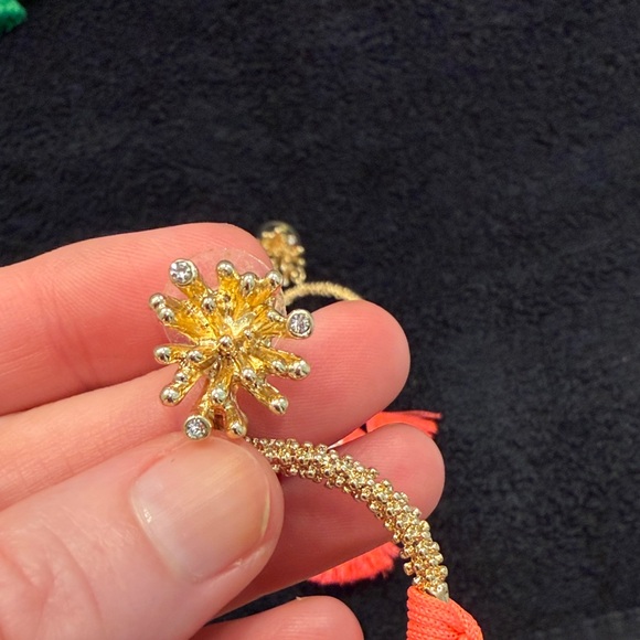 Lilly Pulitzer Gold and Red Tassel Earrings - Picture 2 of 2